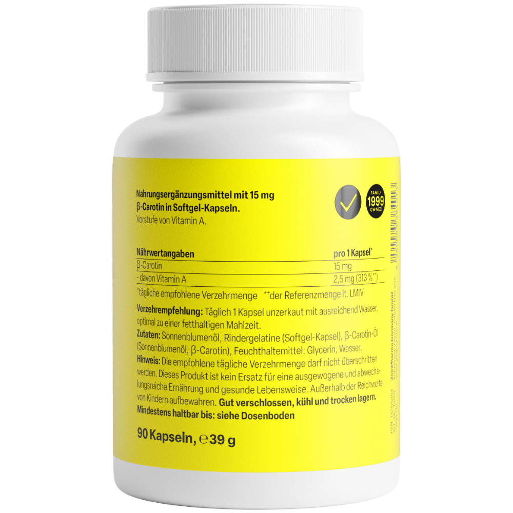 Zein PHARMA Beta-Carotin 5mg 90 St Weichkapseln