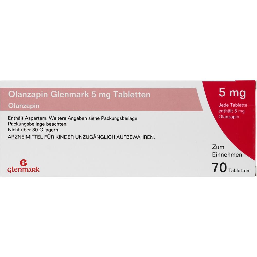 Olanzapin Glenmark 5mg 70 St Tabletten