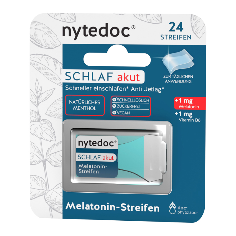nytedoc SCHLAF akut Melatonin-Streifen 24 St Streifen
