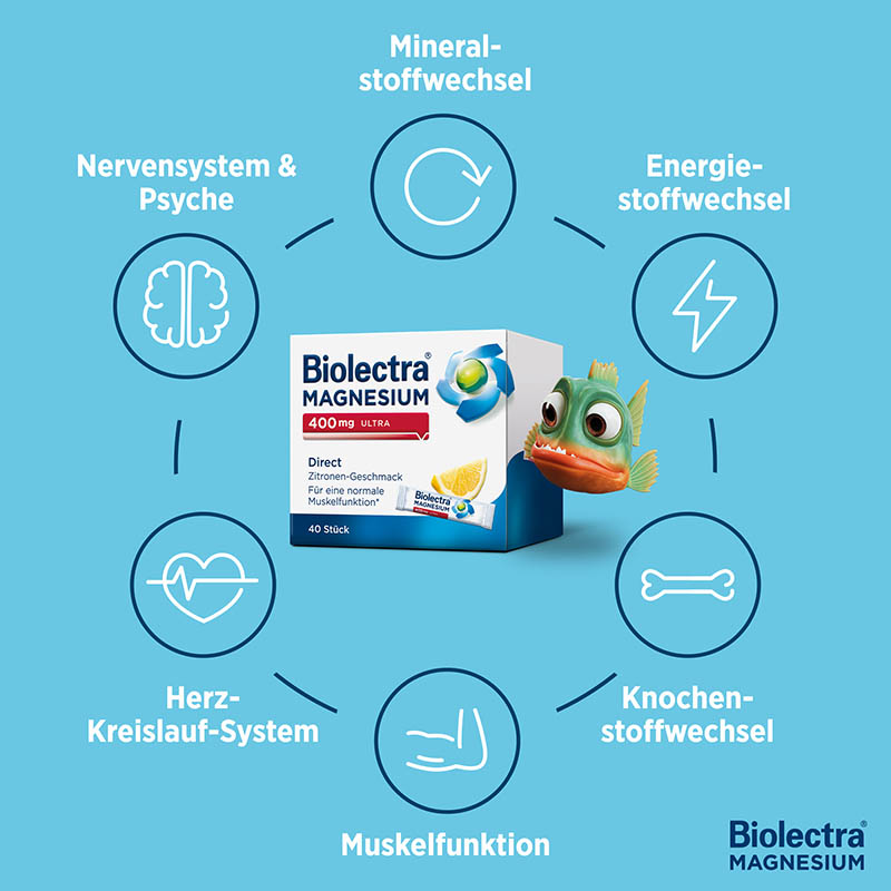 Biolectra MAGNESIUM 400mg ULTRA Direct Zitrone  20 St Pellets