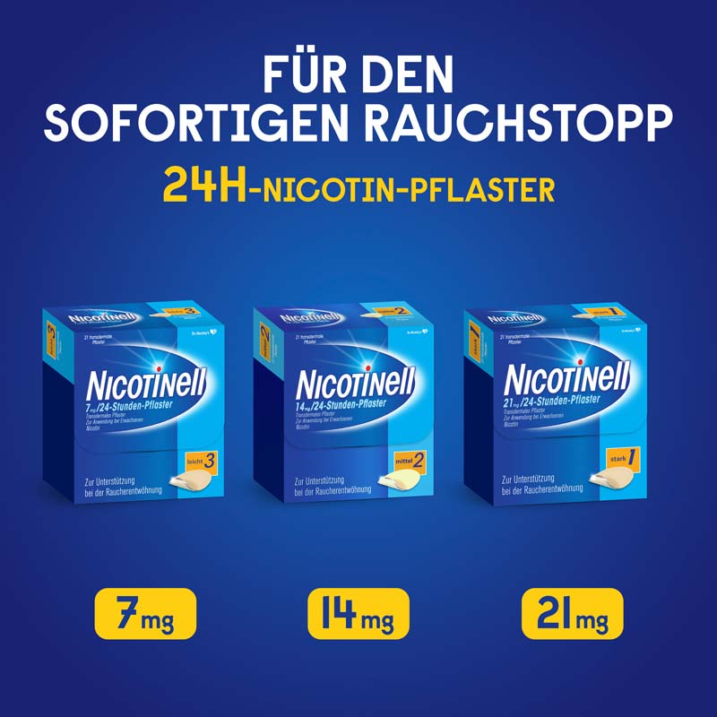 NICOTINELL 7mg/24 Stunden 21 St Pflaster transdermal