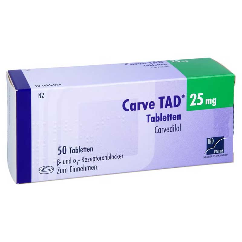 Carve TAD 25mg 50 St Tabletten