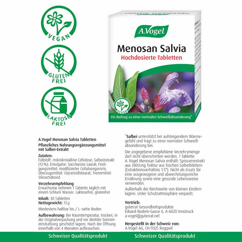Menosan Salvia A. Vogel 90 St Tabletten