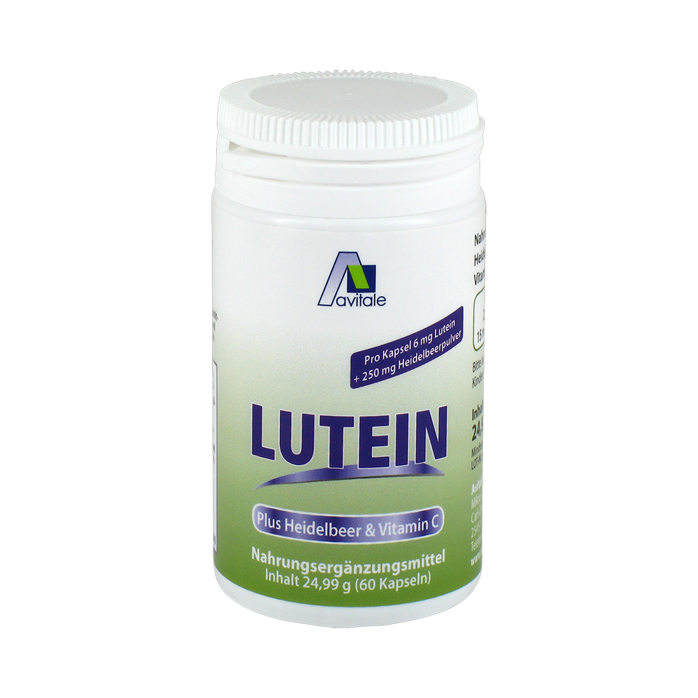 Avitale LUTEIN 6mg Kapseln + 250mg Heidelbeerpulver 60 St Kapseln