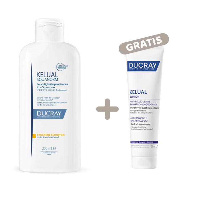 DUCRAY KELUAL SQUANORM Shampoo Trockene Schuppen 200 ml Shampoo