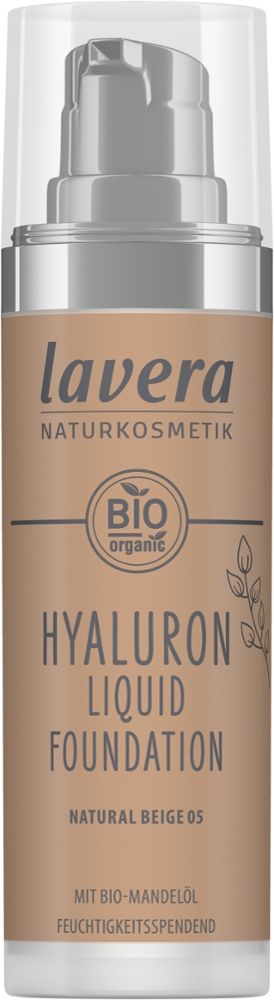 lavera HYALURON LIQUID FOUNDATION 05 NATURAL BEIGE 30 ml Flaschen