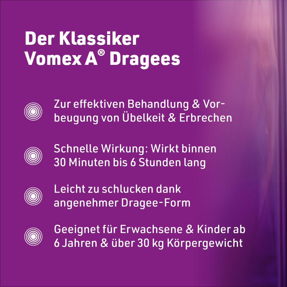 Vomex A Dragees - Bei Übelkeit und Erbrechen 20 St Überzogene Tabletten