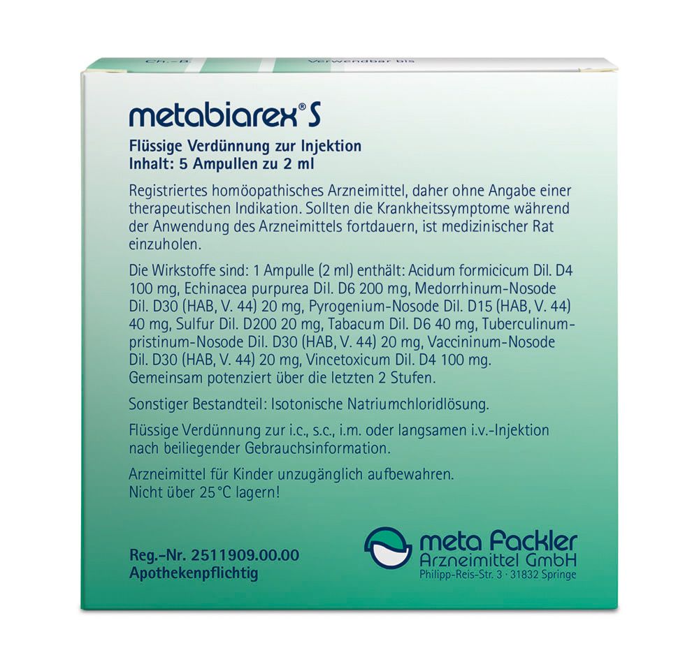 METABIAREX S Injektionslösung 5X2 ml Injektionslösung