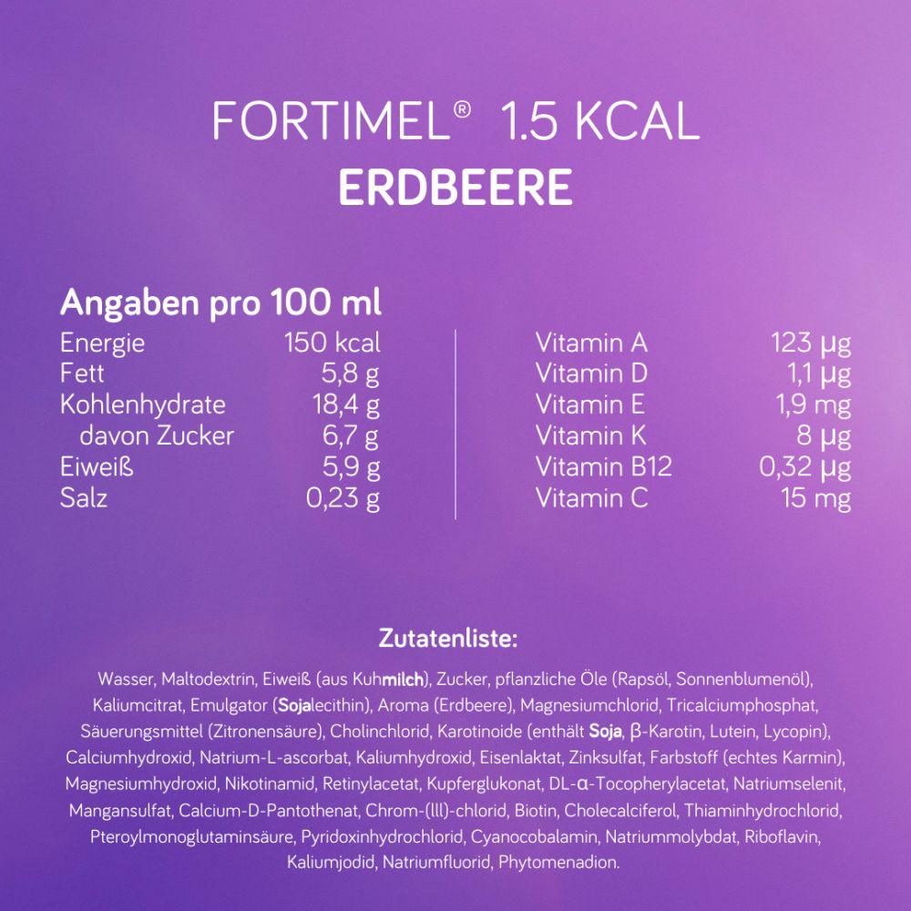 Fortimel 1,5 kcal/ml Erdbeer-Geschmack 32X200 ml Flüssigkeit