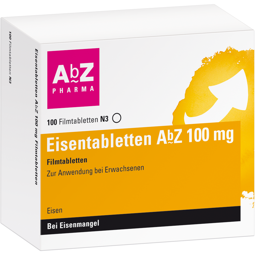 Eisentabletten AbZ 100 St Filmtabletten