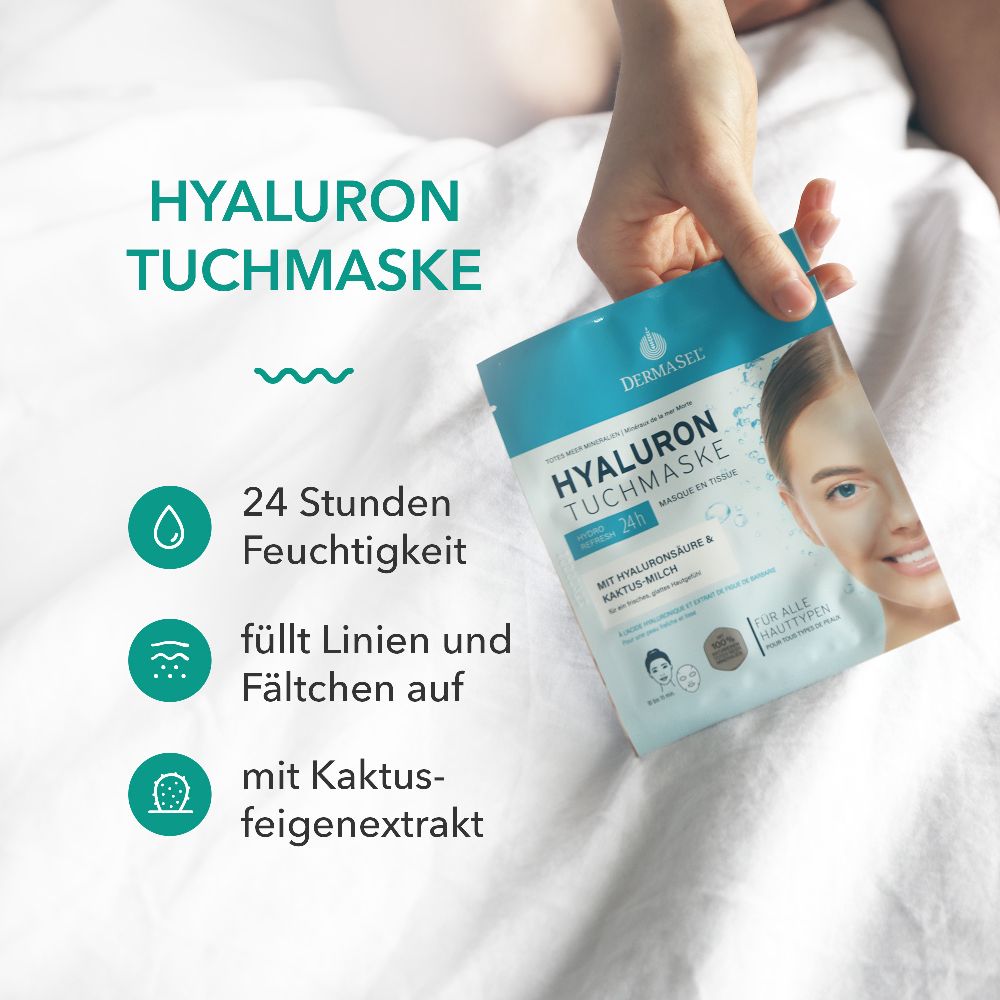 DERMASEL HYALURON TUCHMASKE 1 St Gesichtsmaske