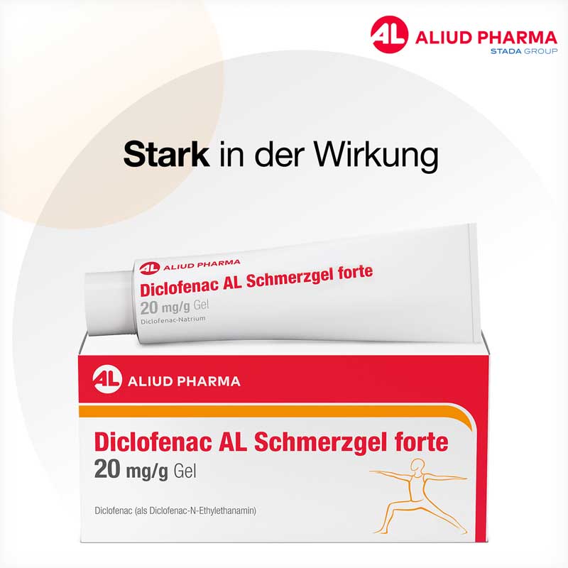 Diclofenac AL Schmerzgel forte 20 mg / g bei akutem Bewegungsschmerz nach stumpfem Trauma
