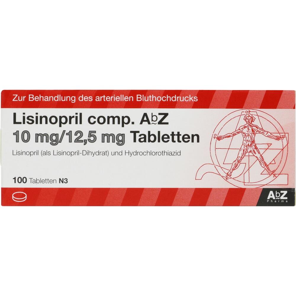 Lisinopril comp. AbZ 10mg/12,5mg 100 St Tabletten