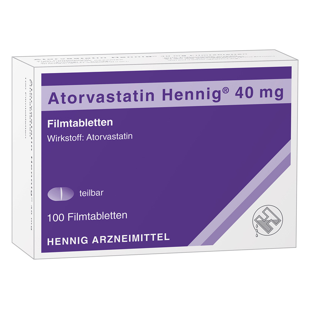 Atorvastatin Hennig 40mg 100 St Filmtabletten