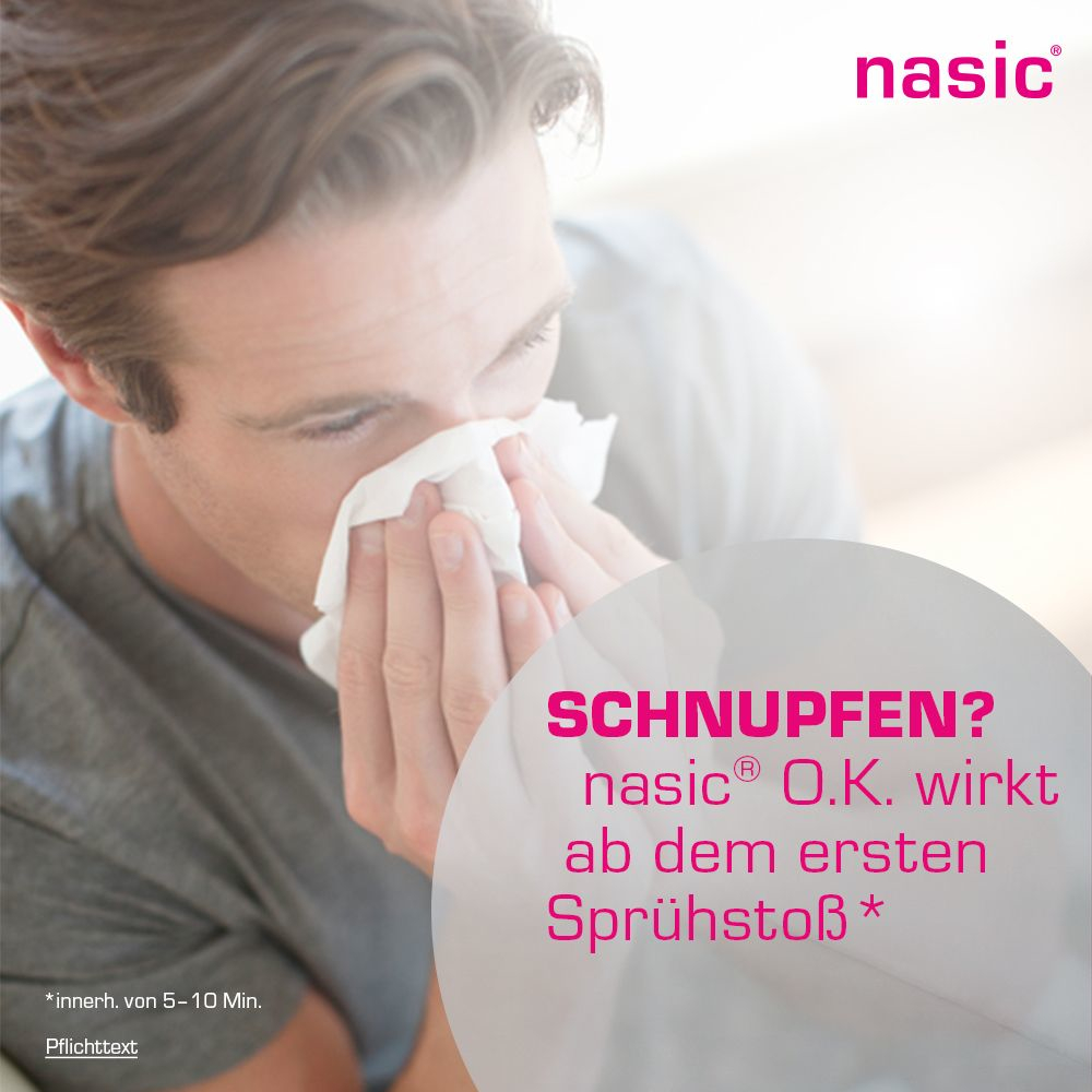 nasic O.K. Nasenspray Erwachsene und Schulkinder 10 ml Nasenspray