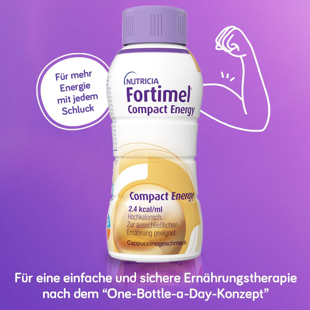 Fortimel Compact Energy  Trinknahrung Cappuccino 8X4X300 ml Flüssigkeit