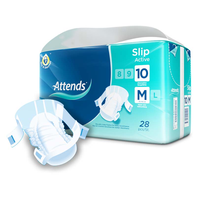 ATTENDS Slip Active 10 medium Box 4X28 St