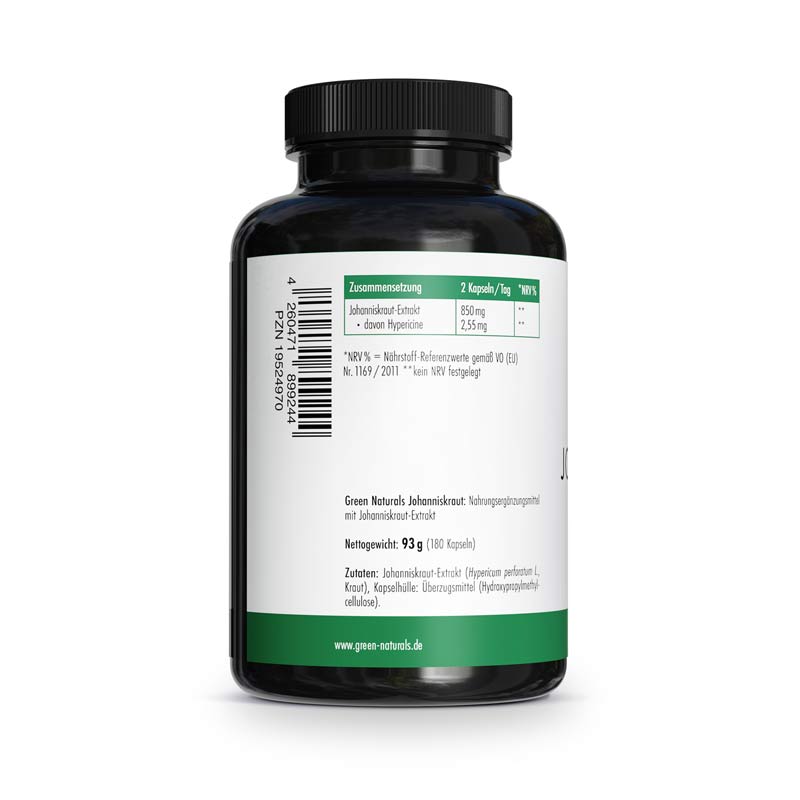 GREEN NATURALS JOHANNISKRAUT 180 St Kapseln