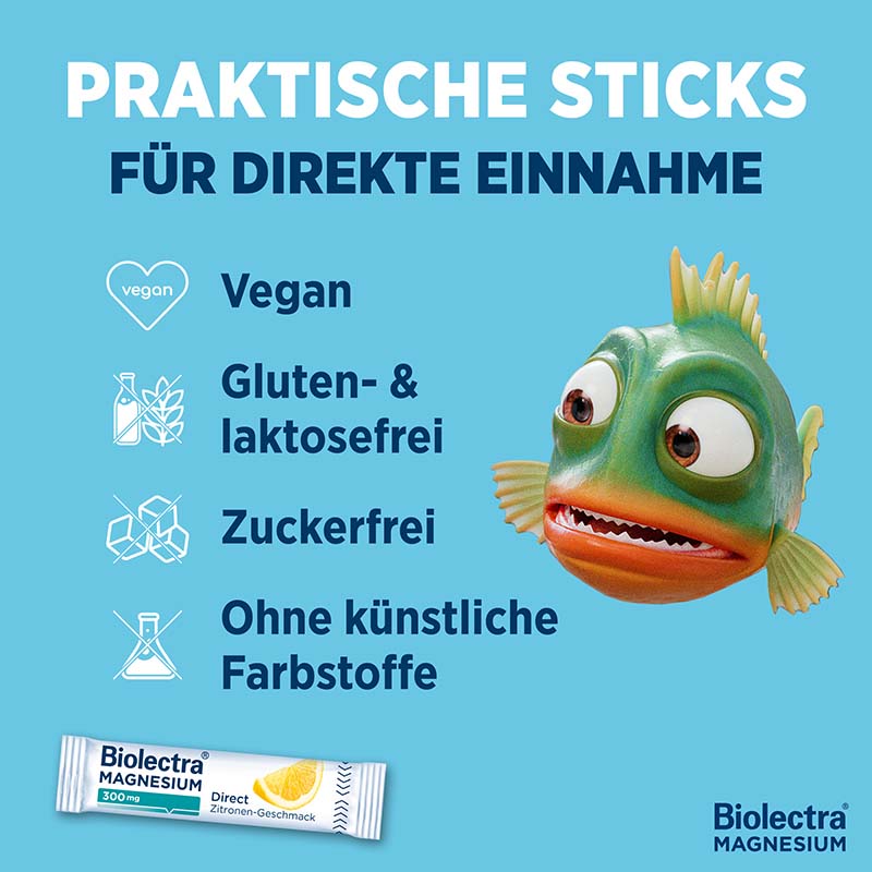 Biolectra MAGNESIUM 300mg Direct Zitrone  40 St Pellets