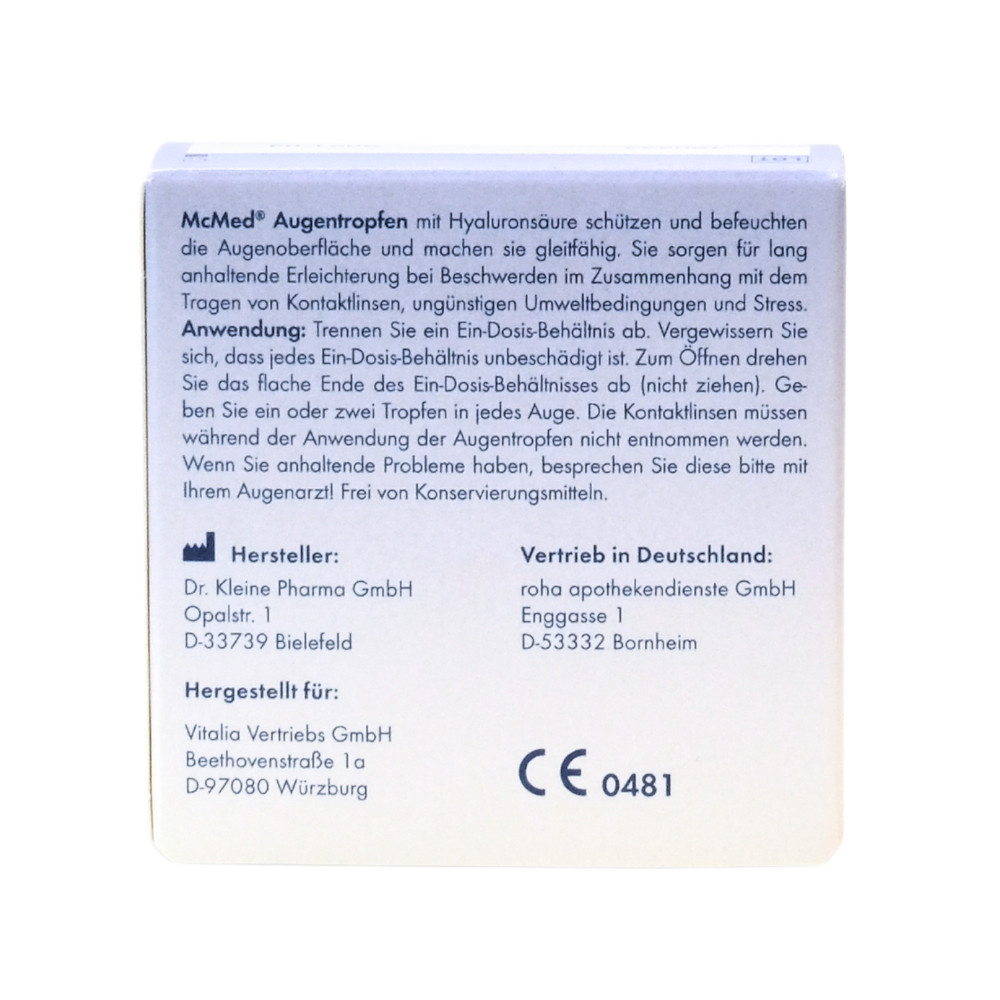 MCMED Augentropfen Einzeldosispipetten 15X0.35 ml Einzeldosispipetten