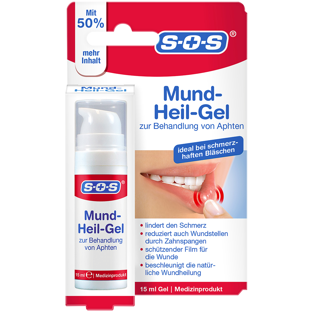 SOS Mund-Heil-Gel Zur Behandlung von Aphten  15 ml Gel