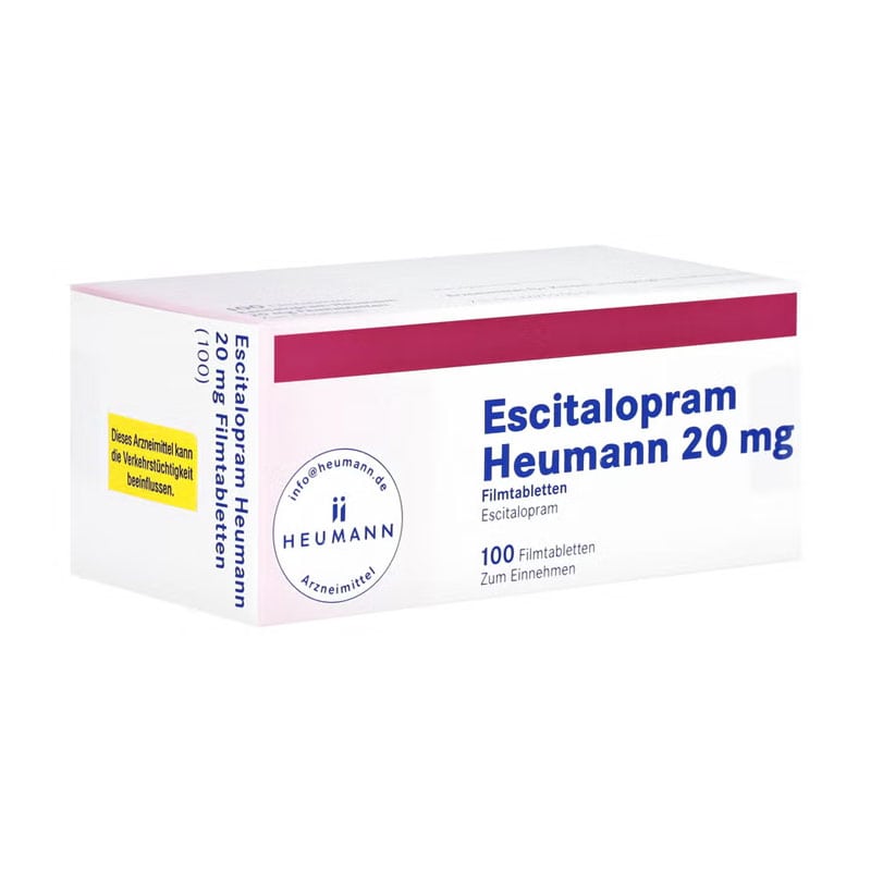 Escitalopram Heumann 20mg 100 St Filmtabletten