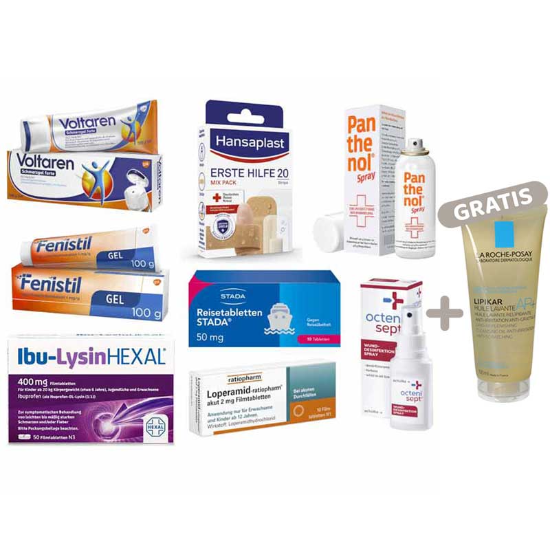 Reiseapotheke für Erwachsene Exklusiv  1 Sparset