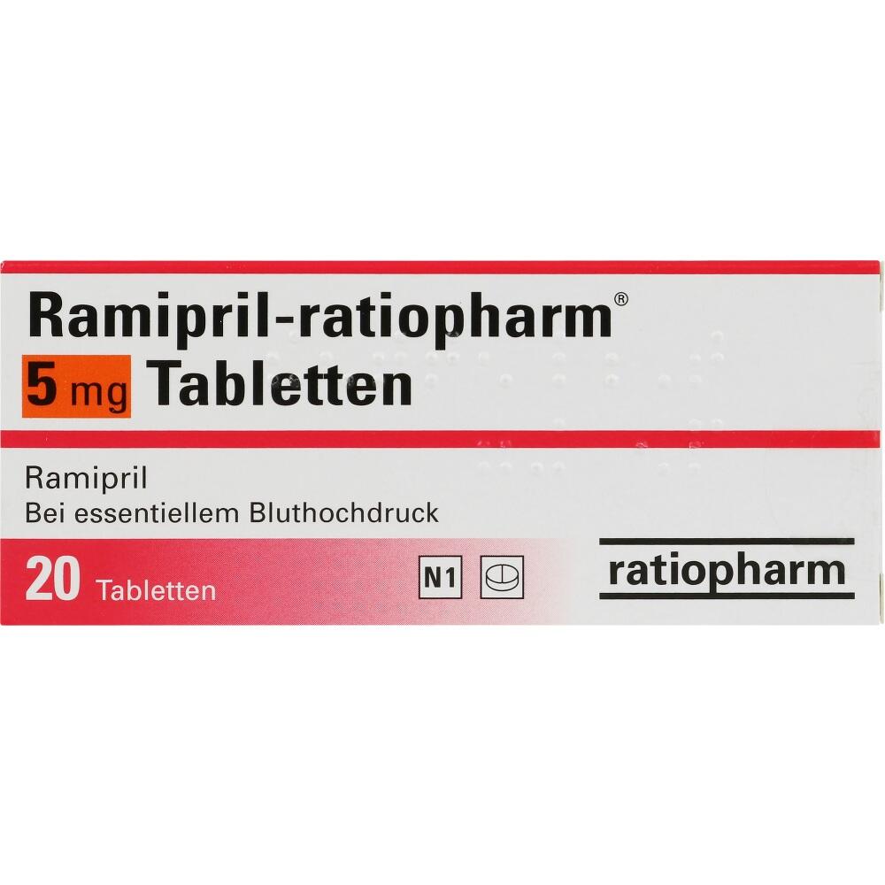 Ramipril-ratiopharm 5mg 20 St Tabletten
