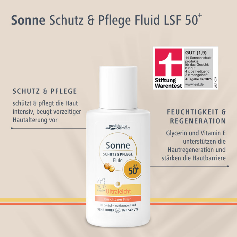 SONNE Schutz & Pflege Fluid Ultraleicht LSF 50+ 50 ml Lotion