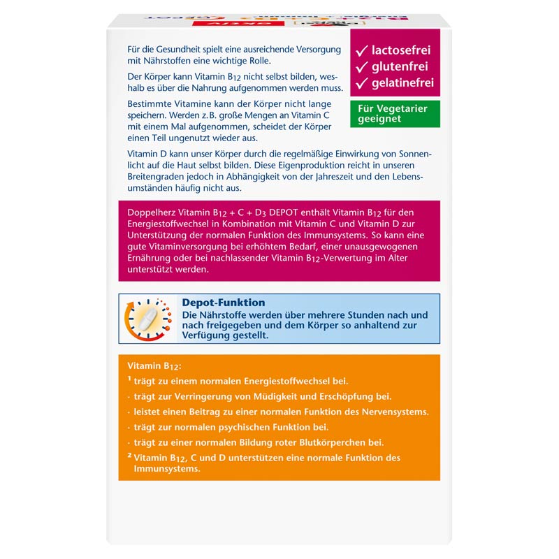 Doppelherz aktiv B12 + C+ D3 Energie + Immun 100 St Tabletten