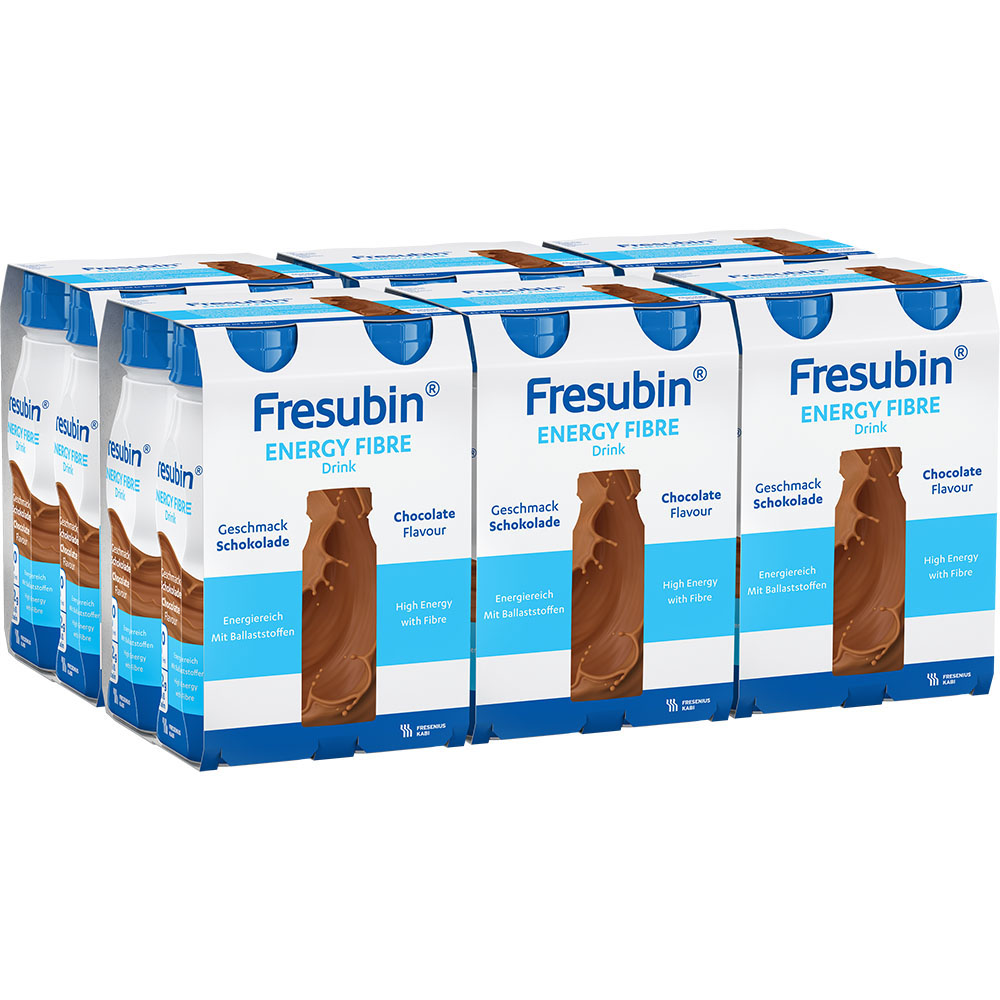 Fresubin Energy Fibre Trinknahrung Schokolade 6X4X200 ml Lösung