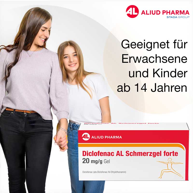 Diclofenac AL Schmerzgel forte 20 mg / g bei akutem Bewegungsschmerz nach stumpfem Trauma