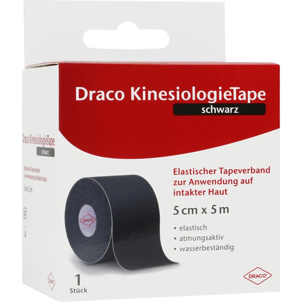 Draco KinesiologieTape schwarz 5 cm x 5 m 1 St Verband
