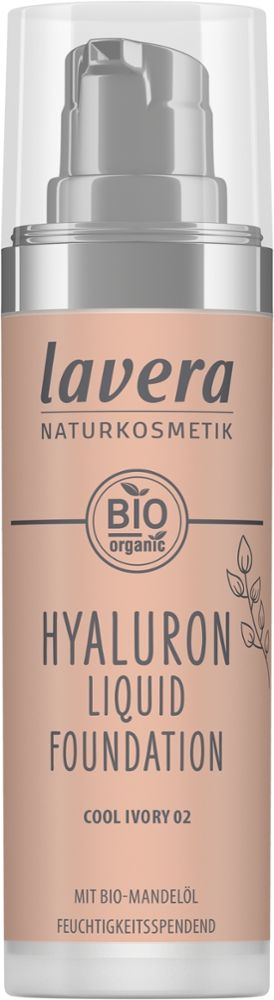 lavera HYALURON LIQUID FOUNDATION 02 COOL IVORY 30 ml Flaschen