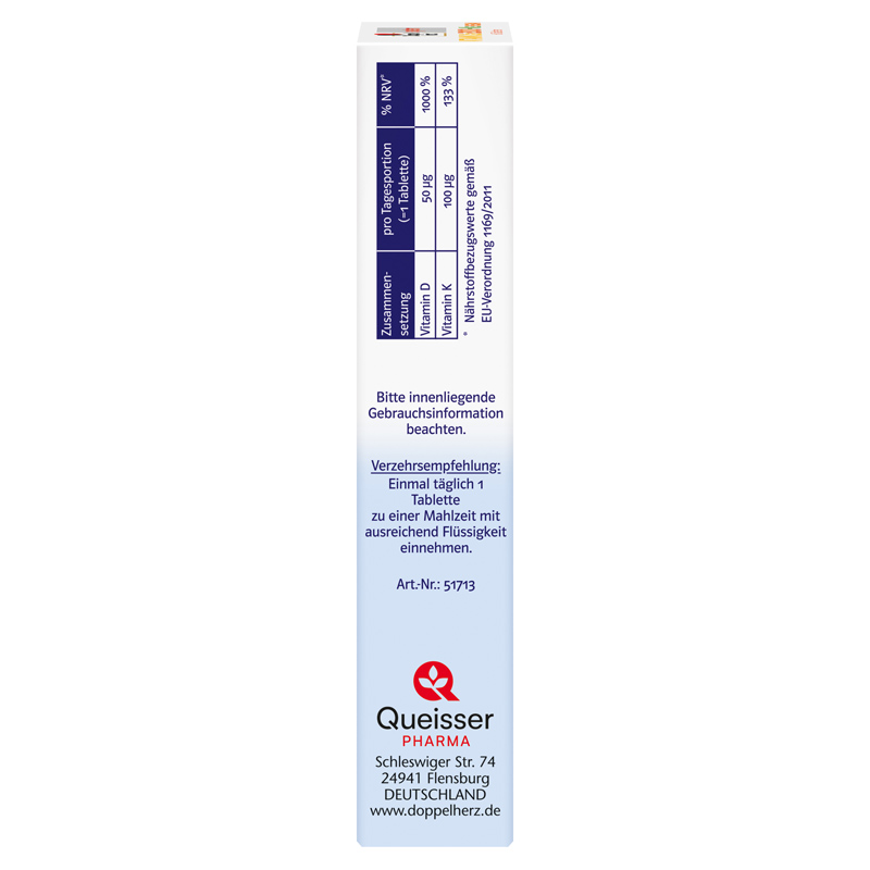 Doppelherz system VITAMIN D3 + K2 2000 I.E. vegan 60 St Tabletten