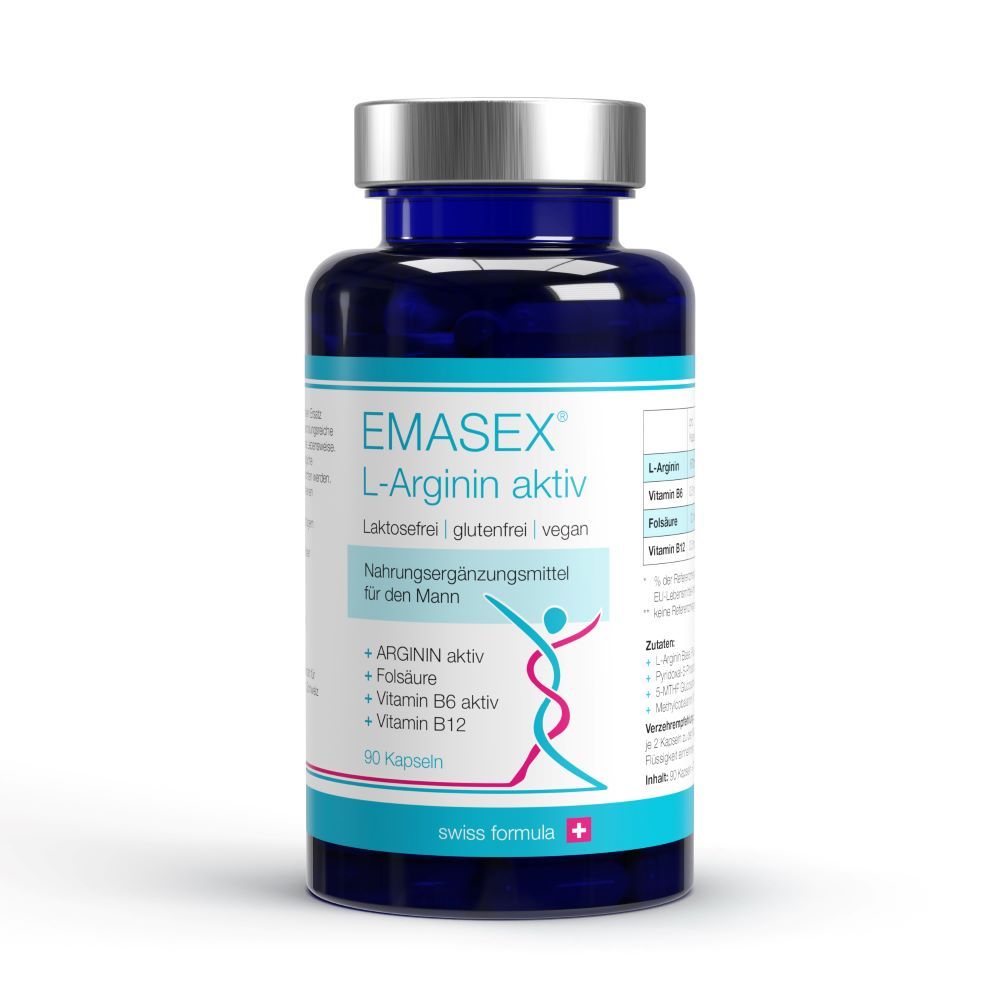 EMASEX L-Arginin aktiv 90 St Kapseln
