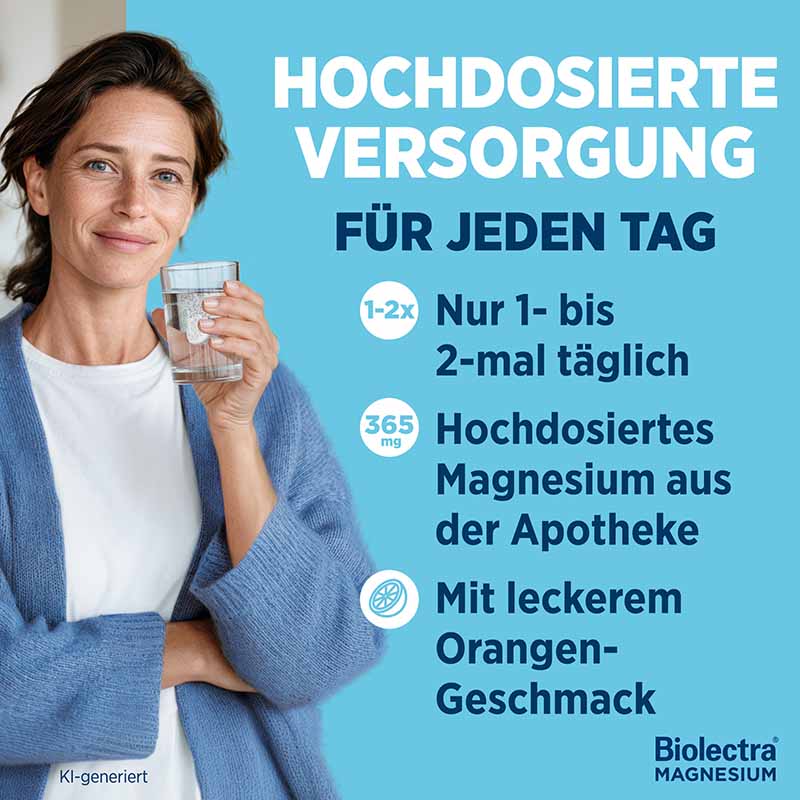 Biolectra MAGNESIUM 365mg FORTISSIMUM Orange  20 St Brausetabletten