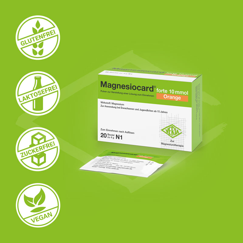 MAGNESIOCARD forte 10 mmol Orange Plv.z.H.e.L.z.E. 20 St Pulver zur Herstellung einer Lösung zum Einnehmen
