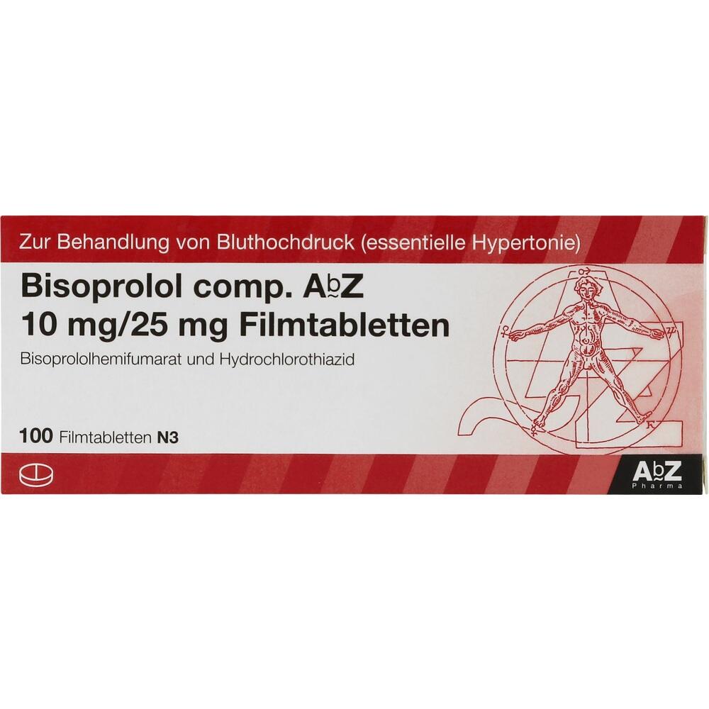 Bisoprolol comp. AbZ 10mg/25mg 100 St Filmtabletten