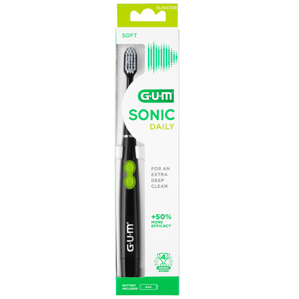 GUM SONIC Daily Schallzahnbürste schwarz 1 St Zahnbürste