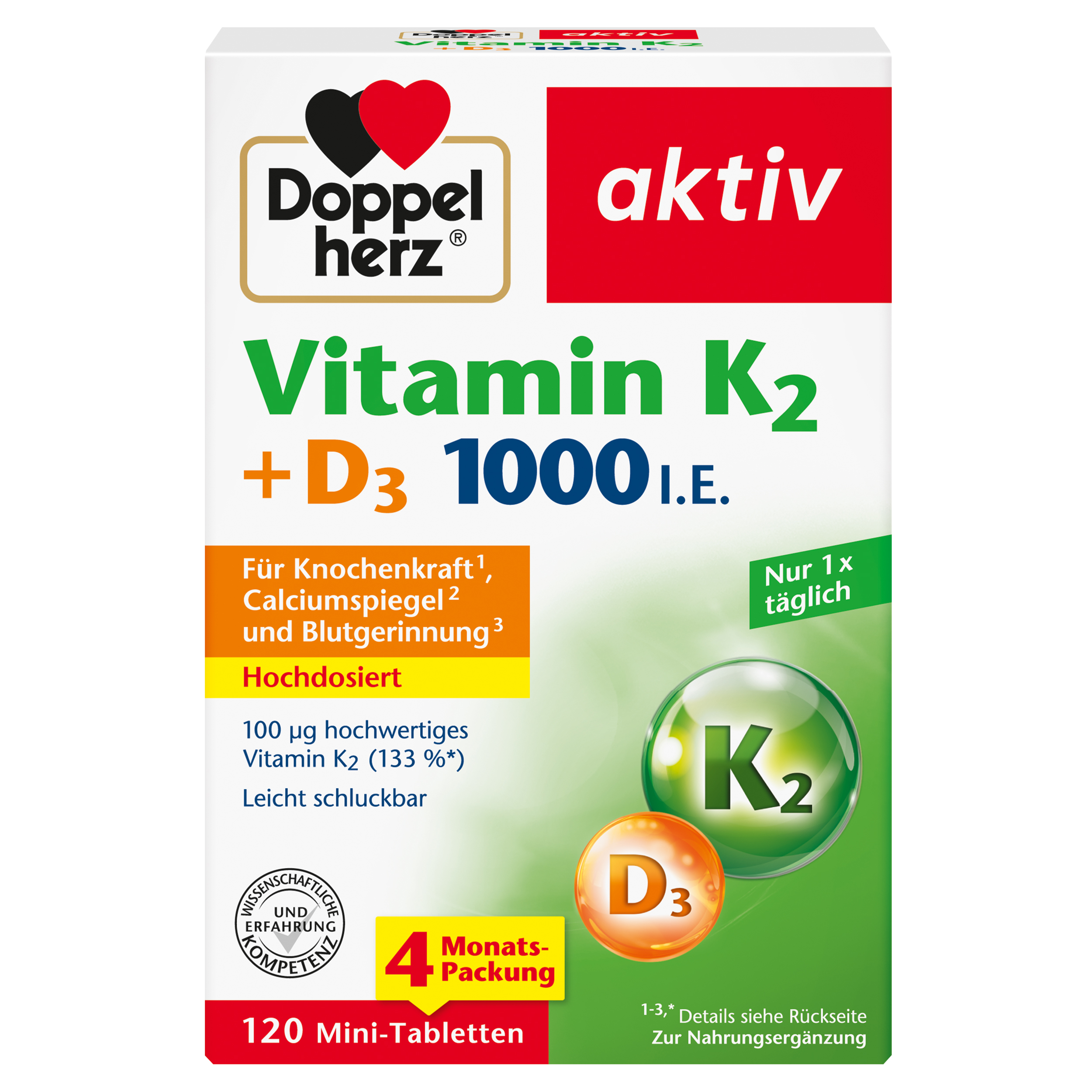 Doppelherz aktiv Vitamin K2+D3 1000 I.E. 120 St Tabletten