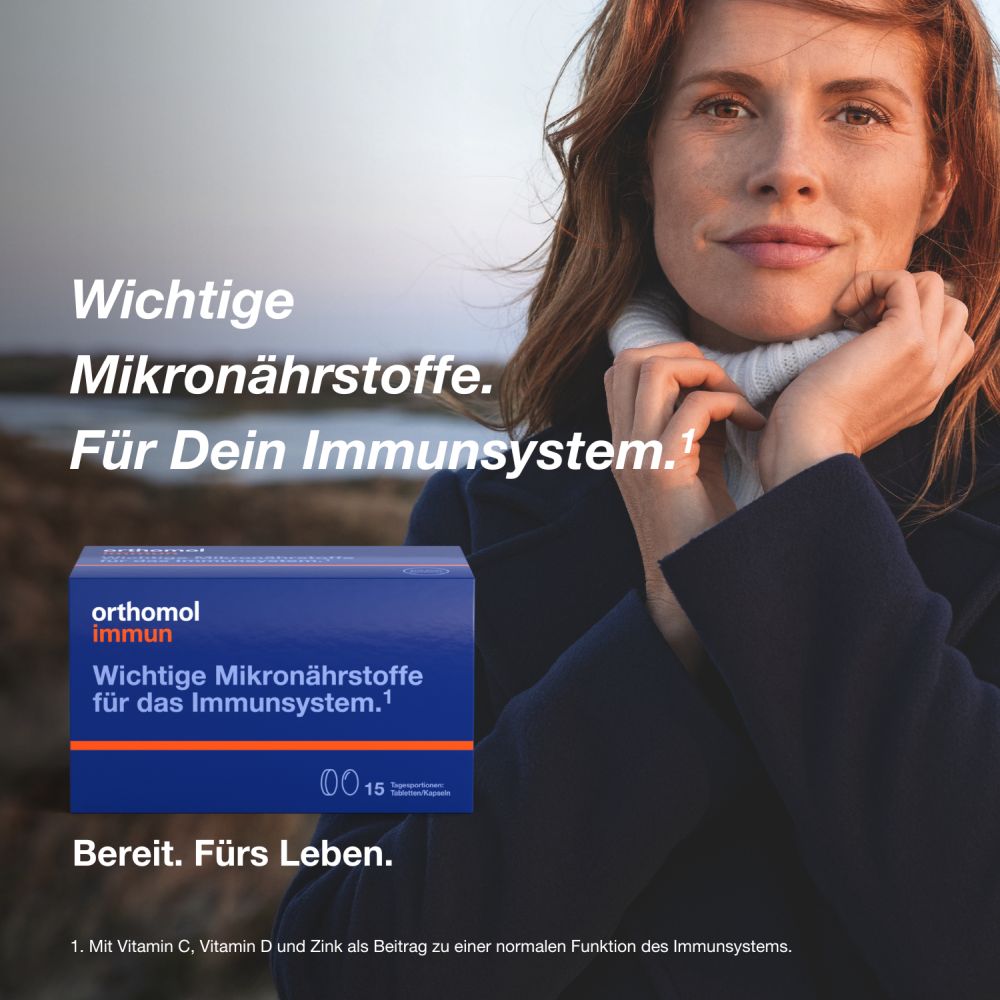 orthomol immun - Mikronährstoffe mit Vitamin C, Vitamin D und Zink - Tabletten/Kapseln