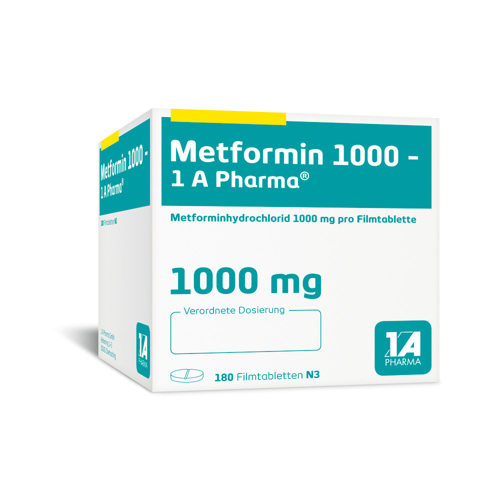 Metformin 1000-1 A Pharma 180 St Filmtabletten