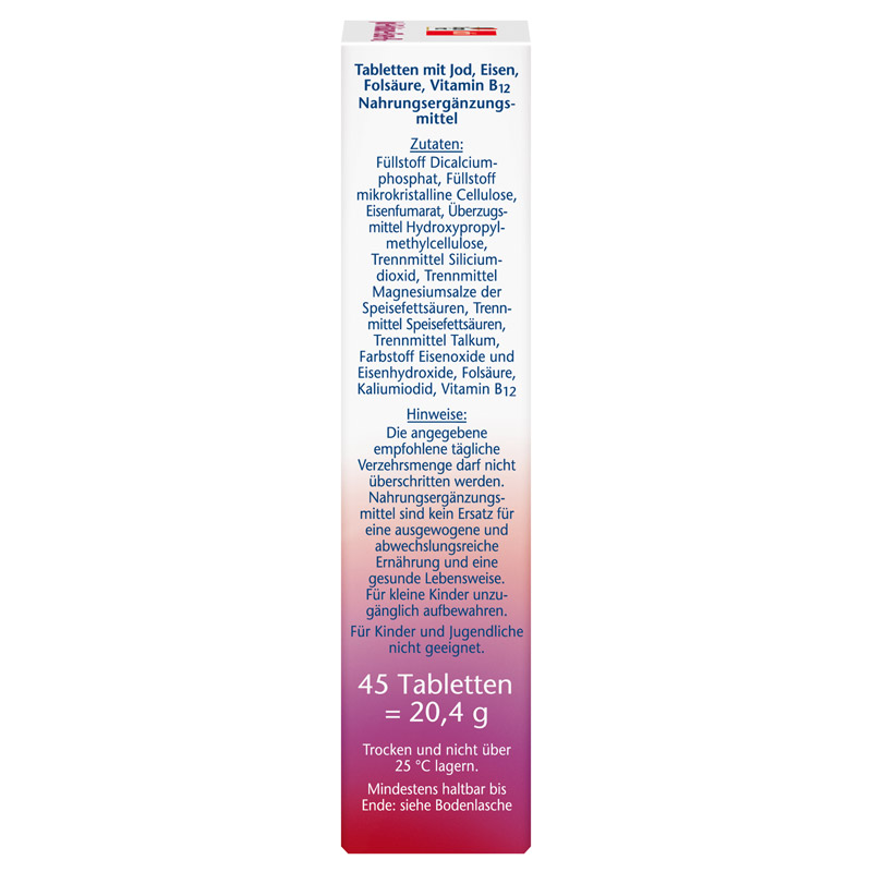 Doppelherz aktiv Jod + Folsäure + Eisen + B12 45 St Tabletten