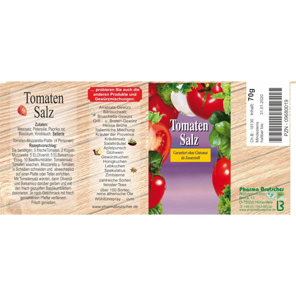 Tomaten Salz 70 g Salz