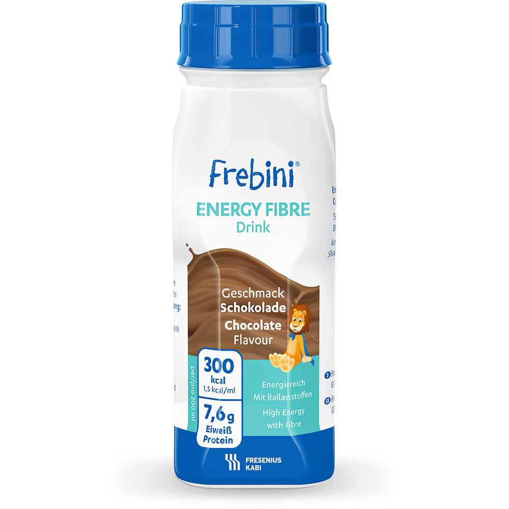 Frebini Energy Fibre Trinknahrung Schokolade 6X4X200 ml Flüssigkeit