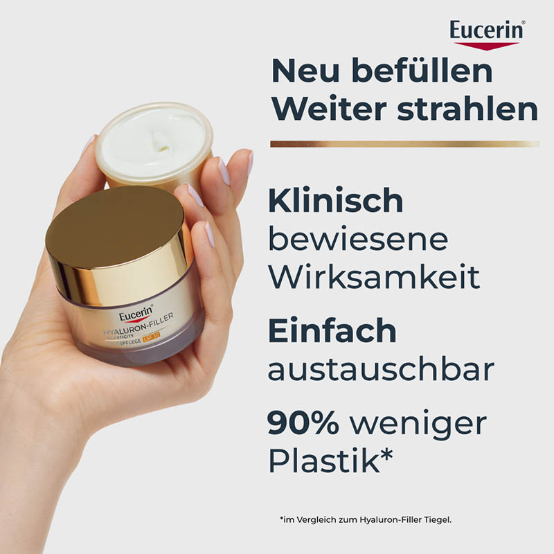 Eucerin HYALURON FILLER + ELASTICITY TAG LSF 30 Nachfüllpack 50 ml Creme