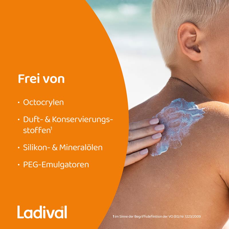 Ladival Empfindliche Kinderhaut Sonnenschutz-Milch LSF 50+: Sonnencreme für Kinder und Babys ab 6 Monaten, extra wasserfest, mit 4-fach Zellschutz, 200ml
