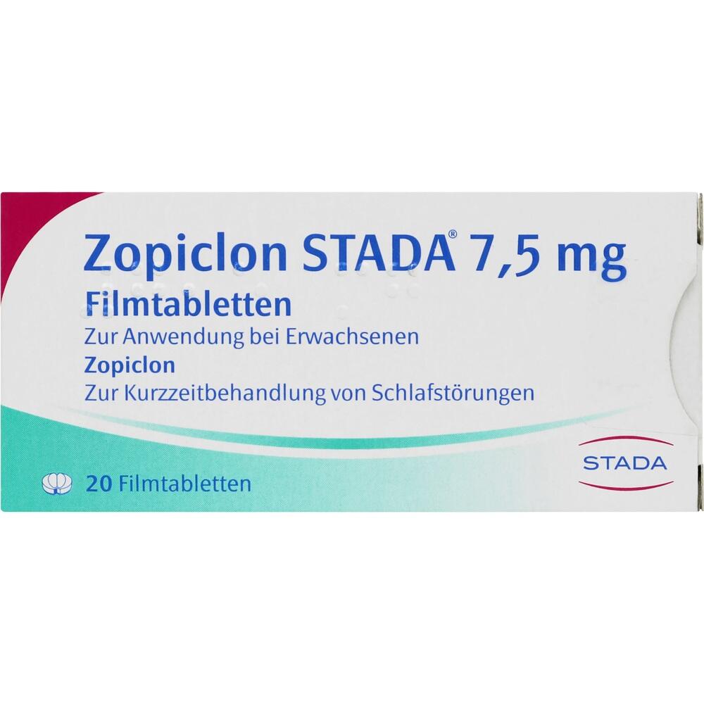 Zopiclon STADA 7,5mg 20 St Filmtabletten