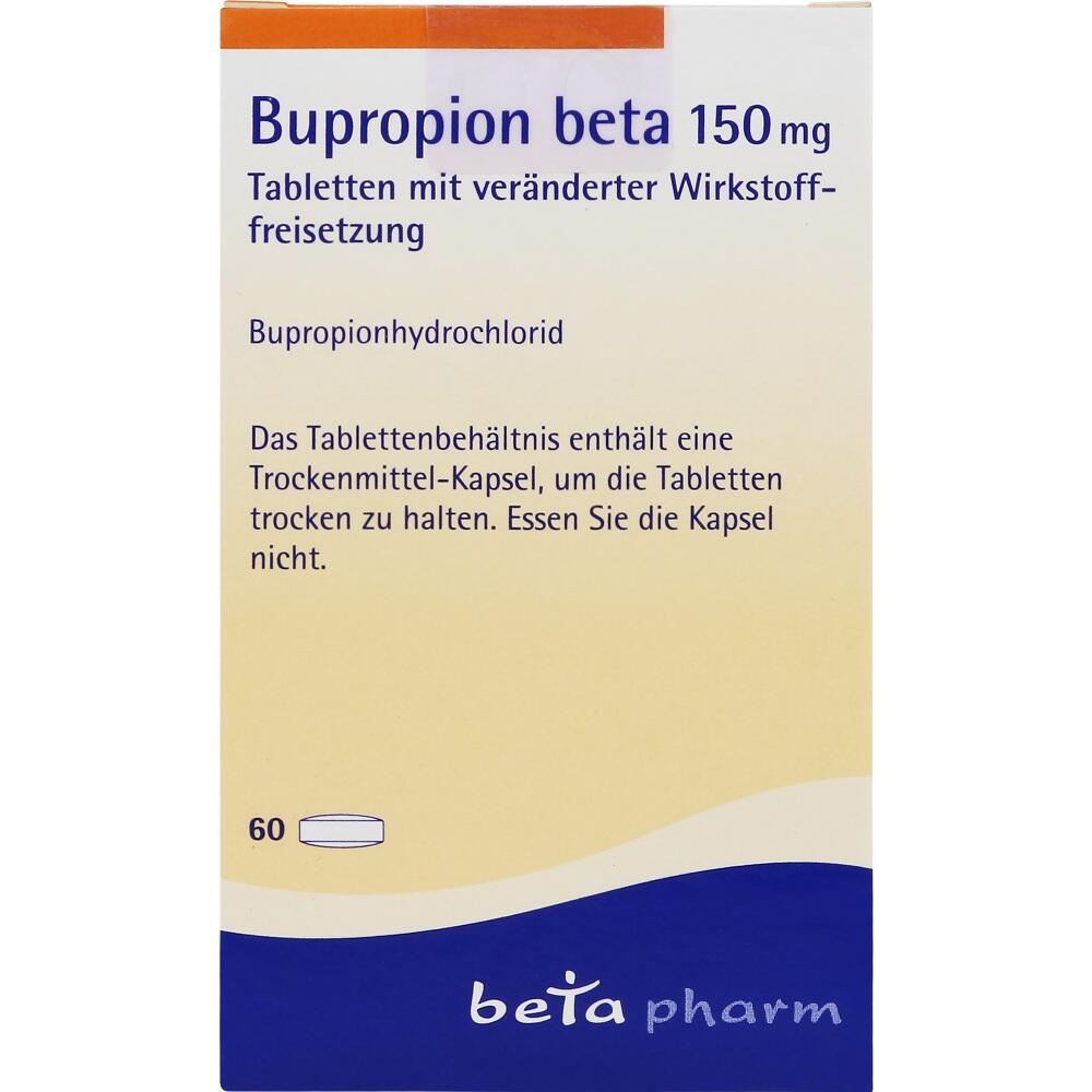 Bupropion beta 150 mg 60 St Tablette mit veränderter Wirkstofffreisetzung